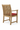 Teak dining chair with burgundy cushion