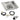 12" Square Stainless Steel Drop-In Pan with Spark Ignition Kit (6" Ring) - Propane