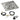 24" Square Stainless Steel Drop-In Pan with Spark Ignition Kit (18" Fire Pit Ring) - Natural Gas