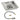 12" Square Stainless Steel Drop-In Pan with Match Light Kit (6" Fire Pit Ring) - Propane